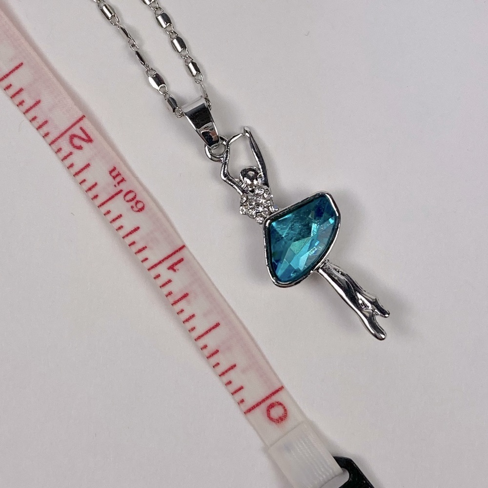 🆕 *Rare* Swan Lake Ballet Dancer Pendant Crystal Necklace - Picture 11 of 15